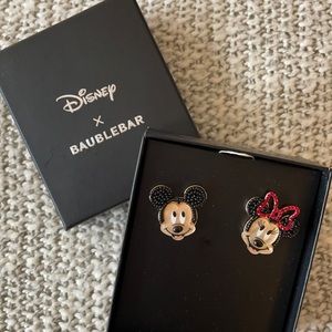 Bauble bar X disney Mickey/Minnie stud earrings || never been worn!